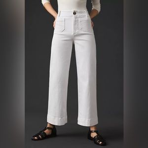Maeve Colette Denim Cropped Wide Leg Jeans